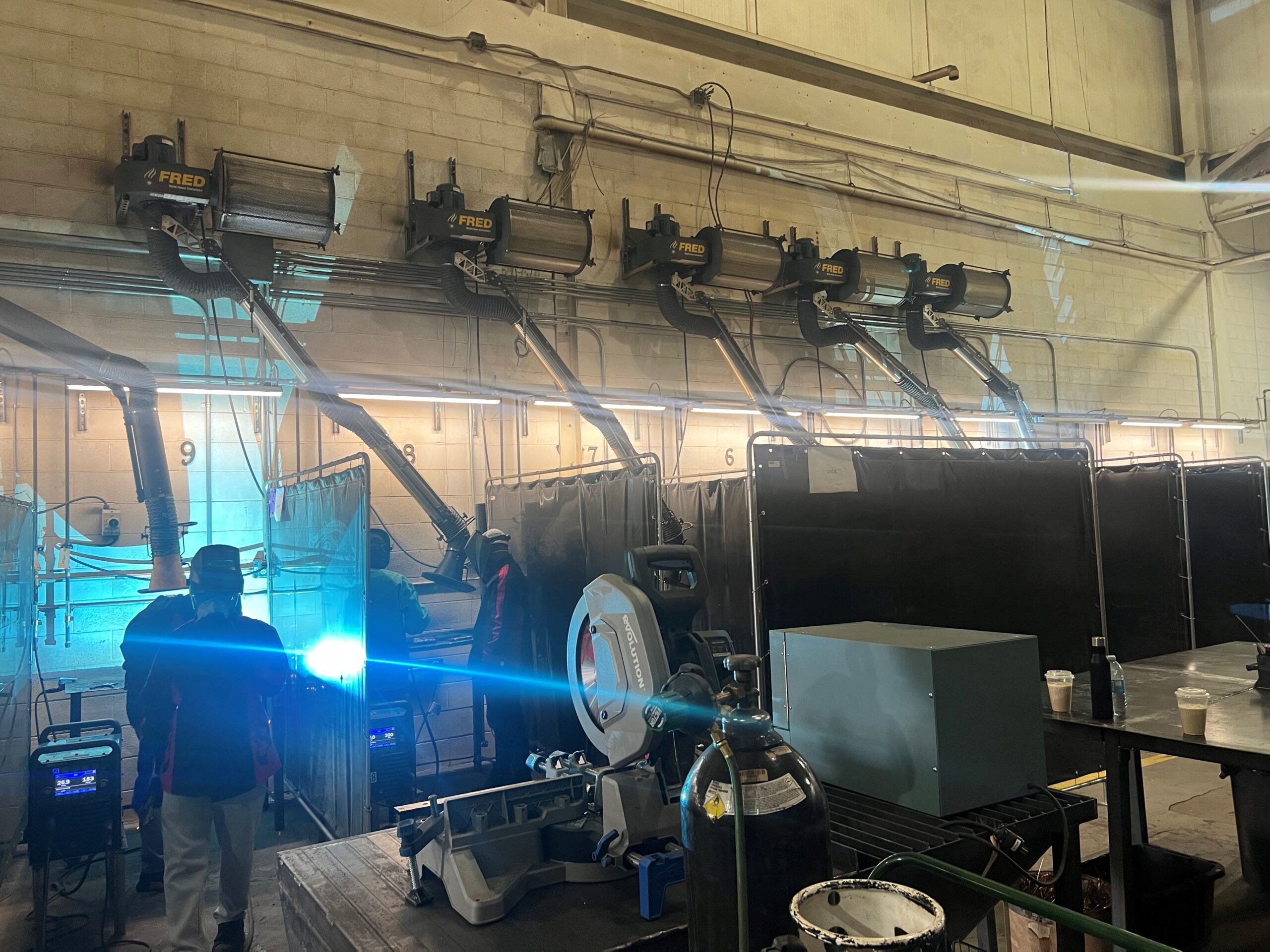 Diversitech Mini Downdraft Tables, installed for Top Weld Training and Staffing Agency
